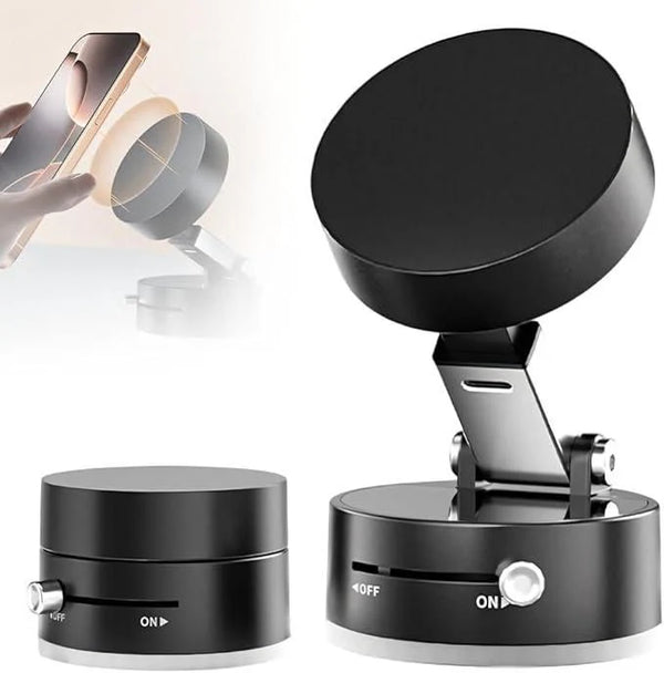 Suport Telefon Magnetic Rotativ 360° cu Ventuza de Vid